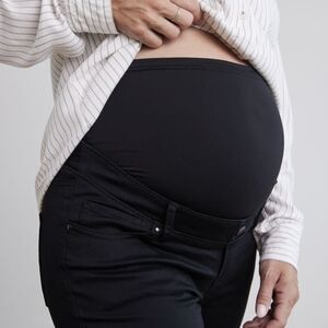 Thyme Maternity Black Jeans XS Slim Fit Essential Minimalist Casual